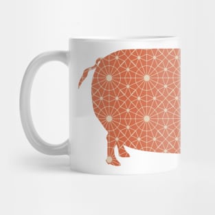 Pig Silhouette with Pattern Mug